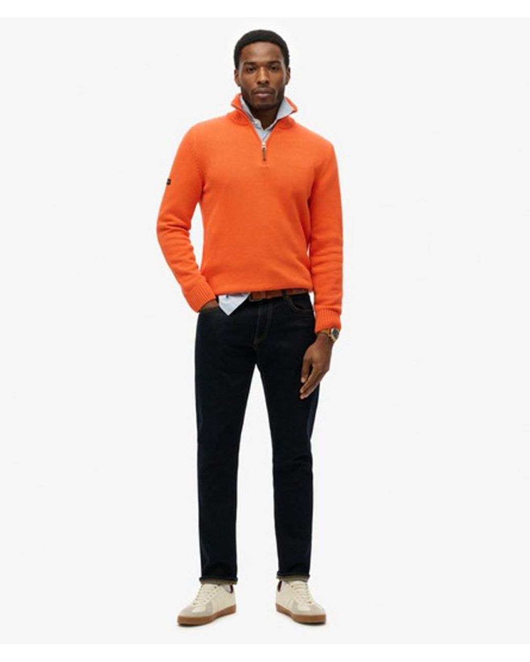 Superdry Orange & Co Cotton Classics Half-zip Knitted Jumper for men