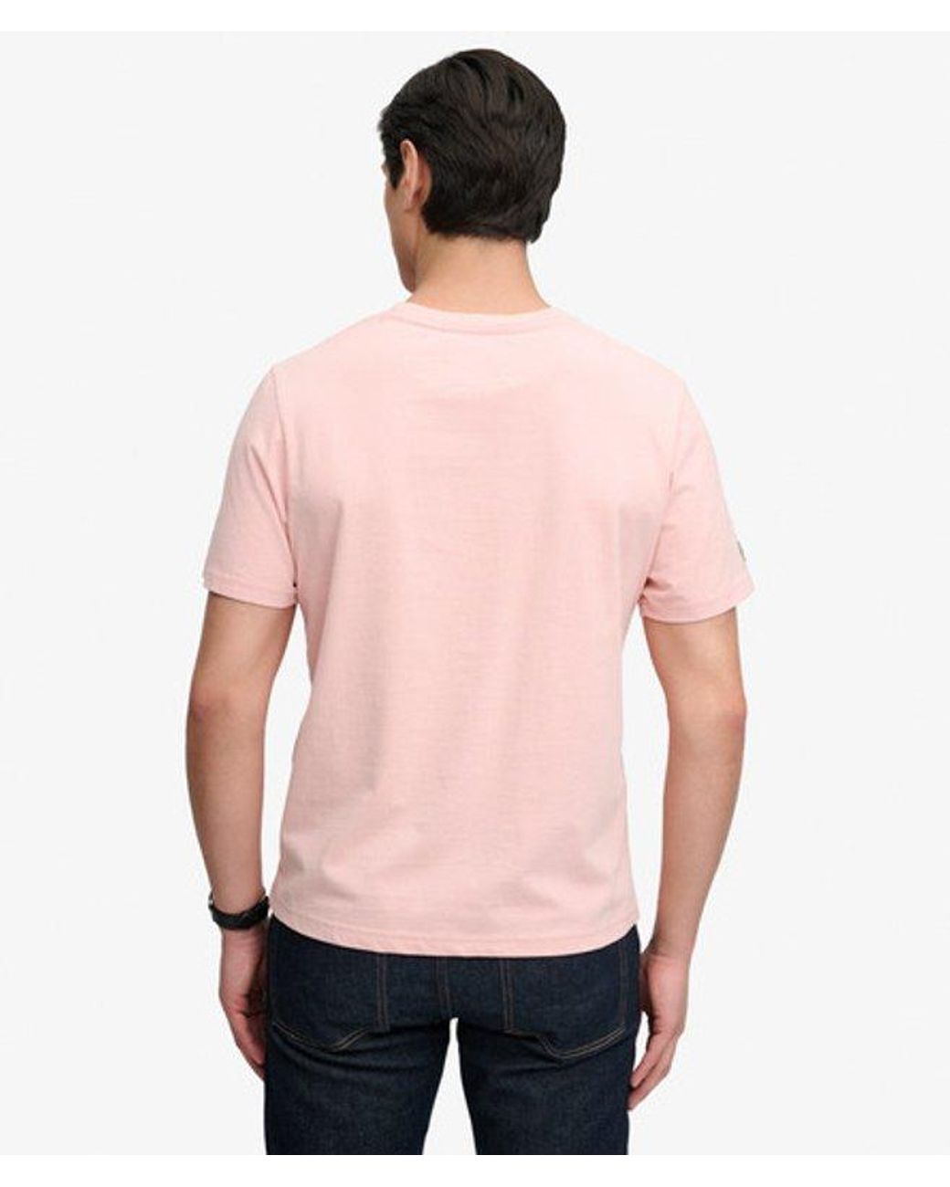 Superdry Pink Vintage Logo Tokyo Relaxed T-Shirt for men
