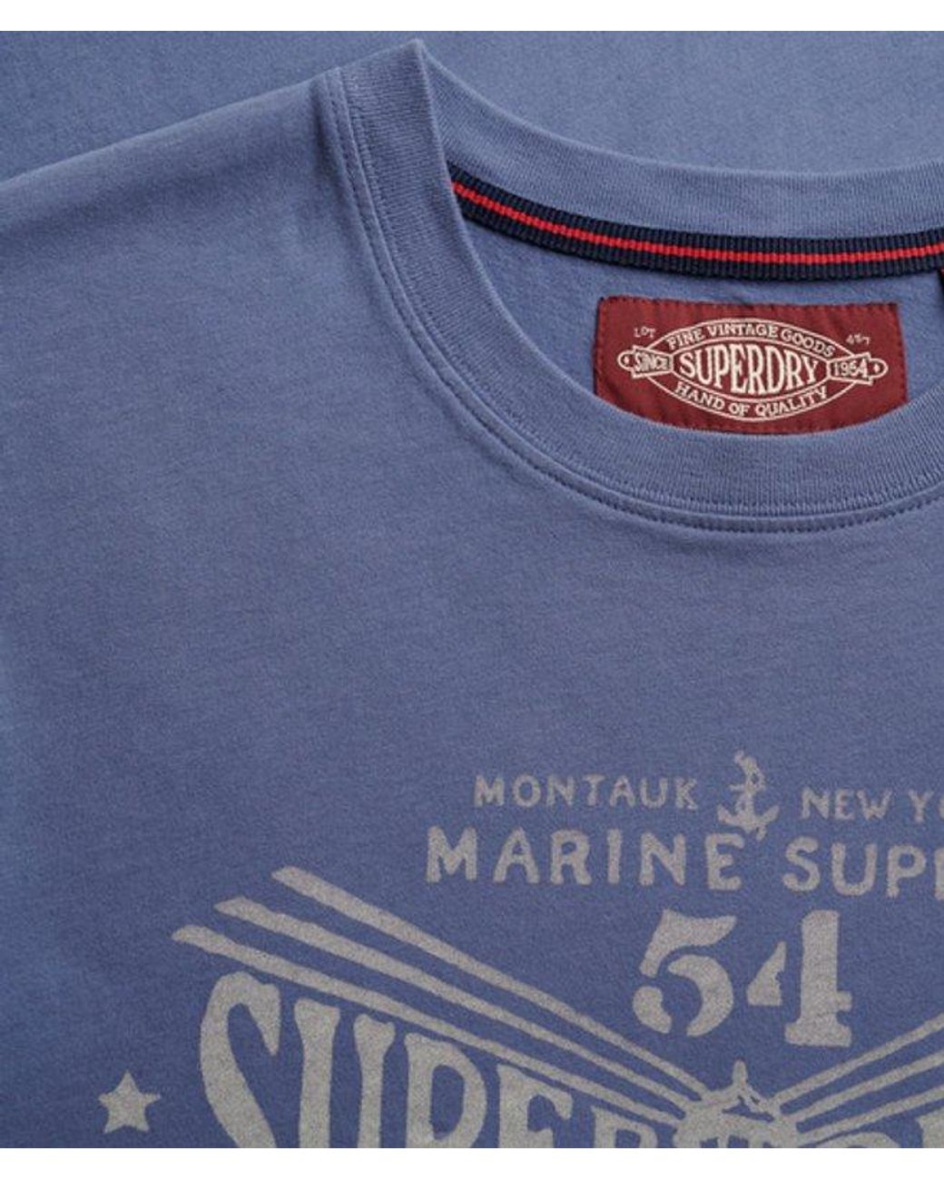 Superdry Blue Lo-Fi Dockside T-Shirt for men