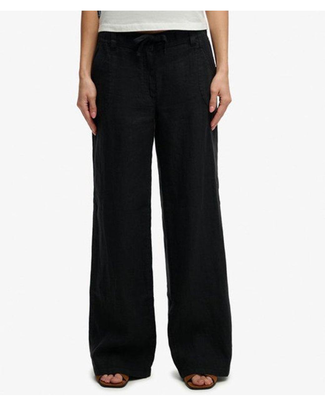 Superdry White & Co Linen Low Rise Pants