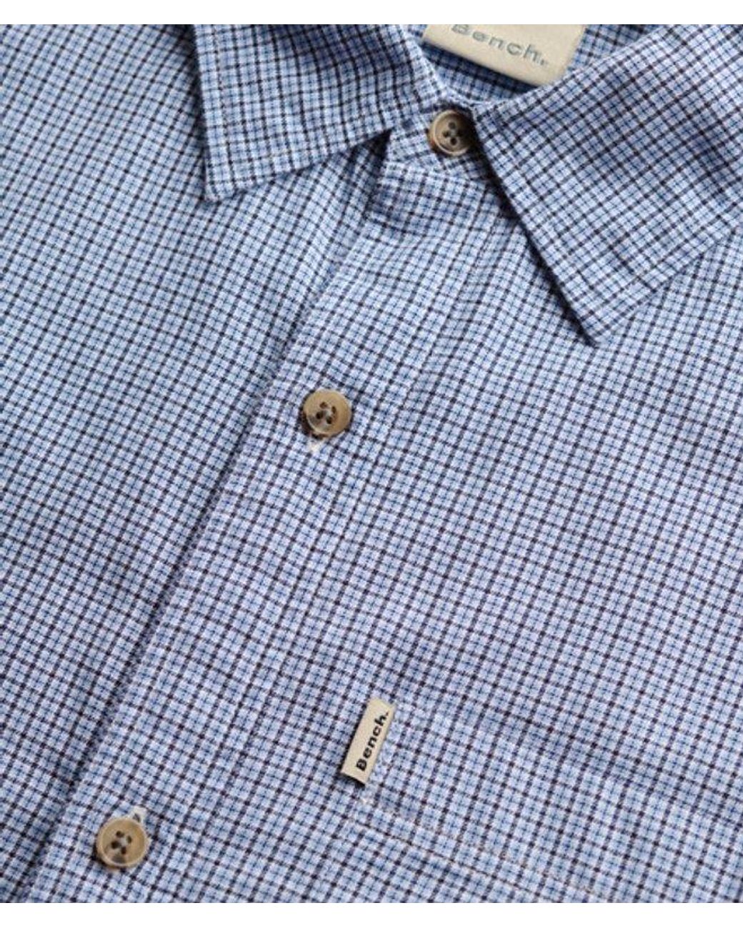 Superdry Gray Bench X & Co Bench Skater Check Short Sleeves Shirt for men