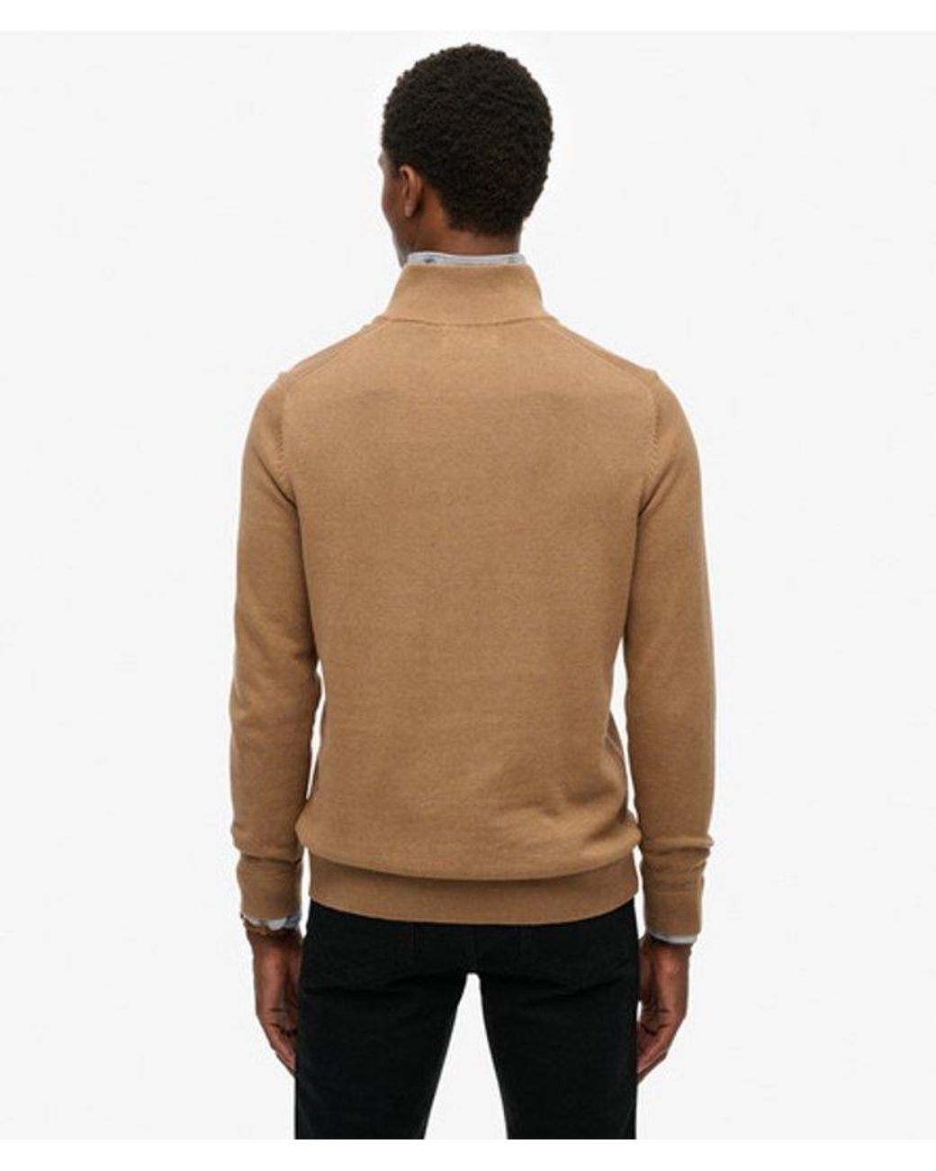 Superdry Natural & Co Essentials Cotton Half Zip Jumper for men