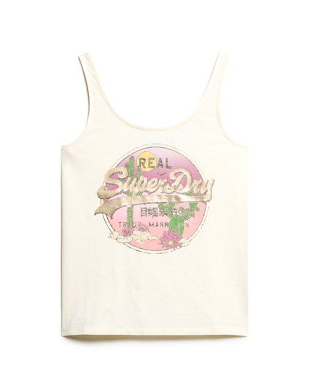 Superdry White & Co Vintage Logo Narrative Vest Top