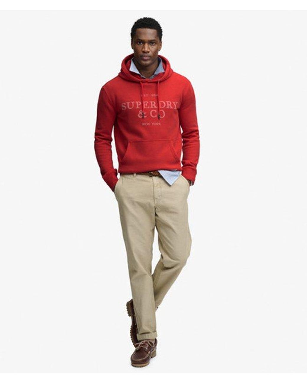 Superdry Red & Co 1954 Company Relaxed Hoodie for men