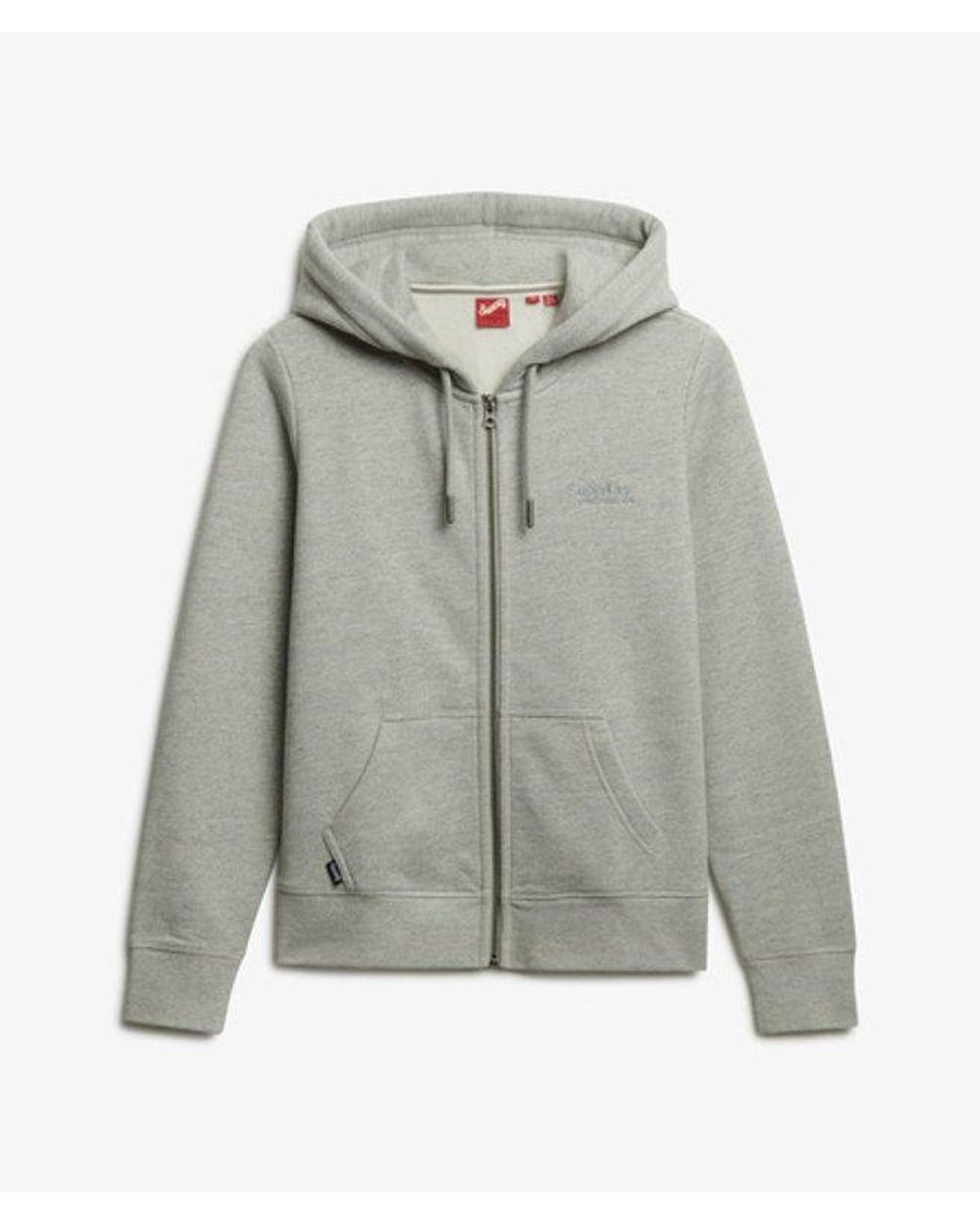 Superdry Gray & Co Athletic Essentials Logo Zip Hoodie