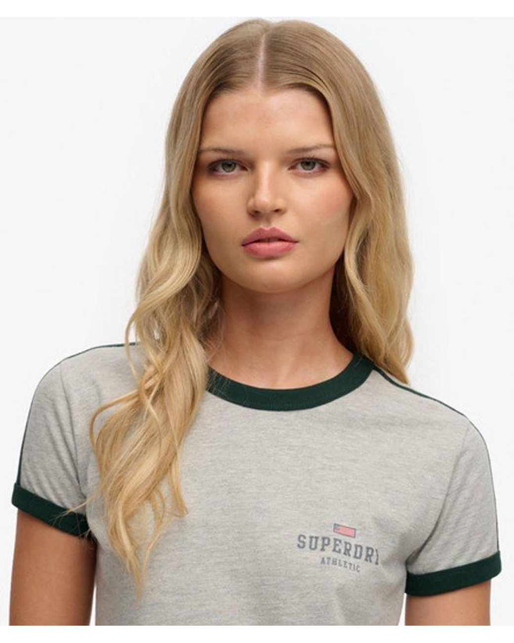 Superdry Gray & Co Athletic Essentials Graphic Ringer T-shirt