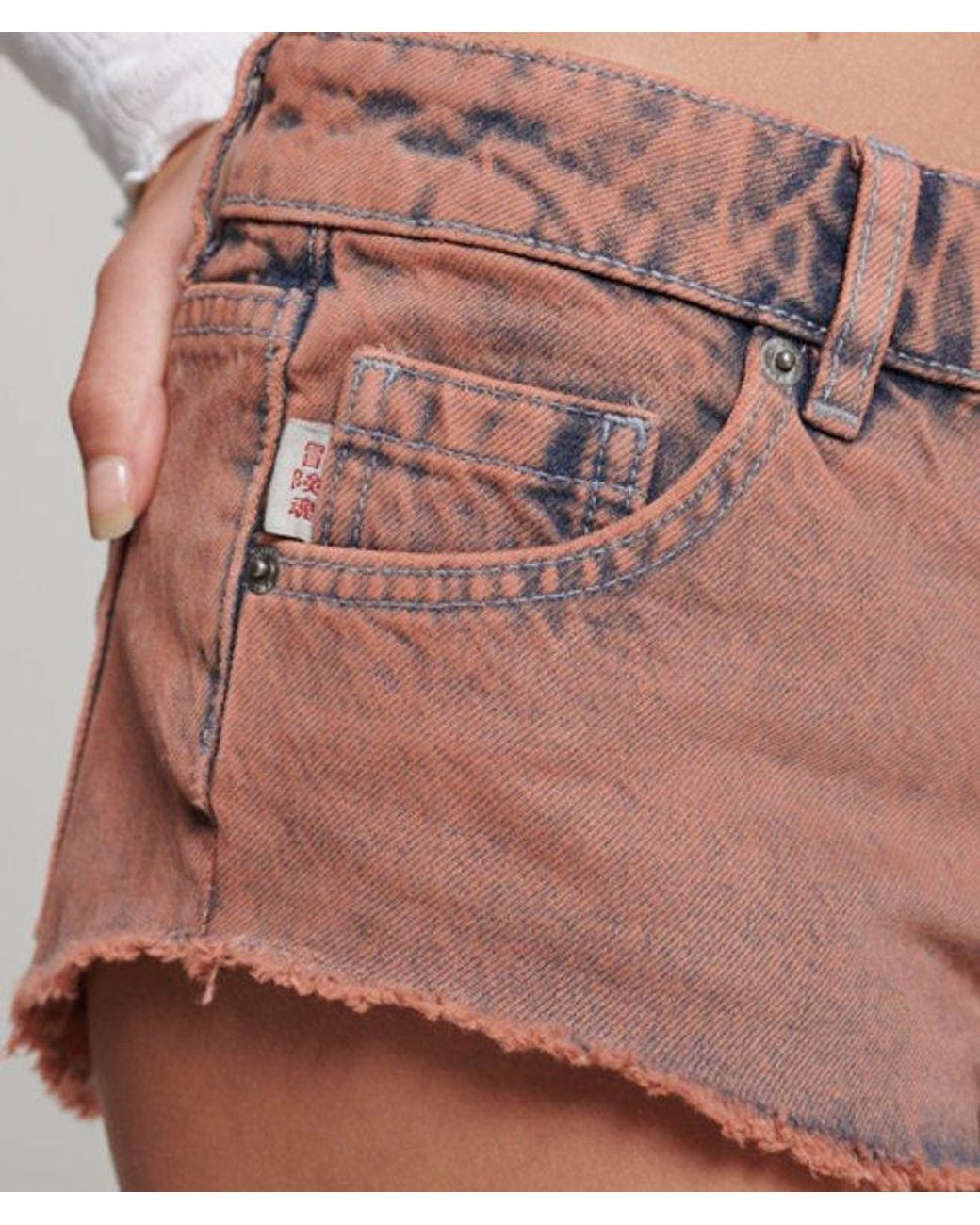 Superdry Red & Co Washed Hot Shorts