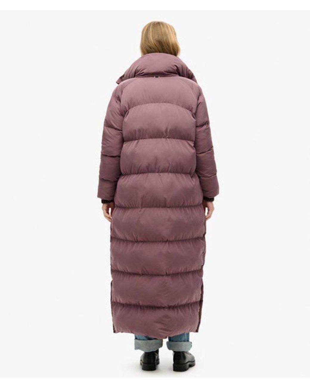 Superdry & Co Embroidered Logo Maxi Long Puffer Coat