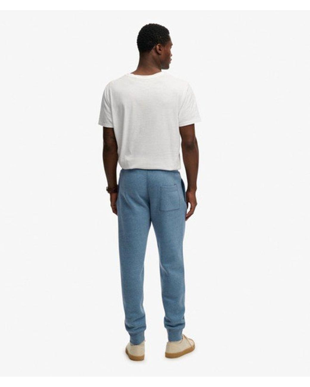 Superdry Blue & Co Vintage Logo Embroidered joggers for men