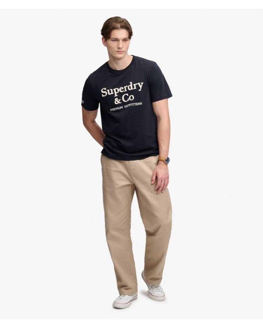 Superdry Black & Co Company Logo Relaxed T-shirt for men