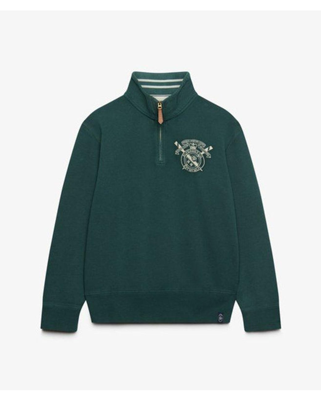 Superdry Green & Co Gothic Varsity Half Zip Sweatshirt for men