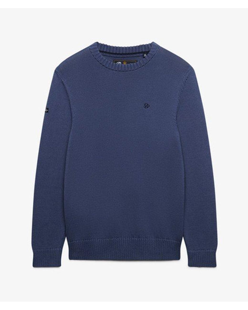 Superdry Blue & Co Preppy Cotton Jumper for men