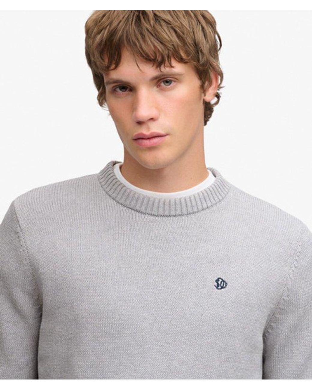 Superdry Gray & Co Preppy Cotton Jumper for men