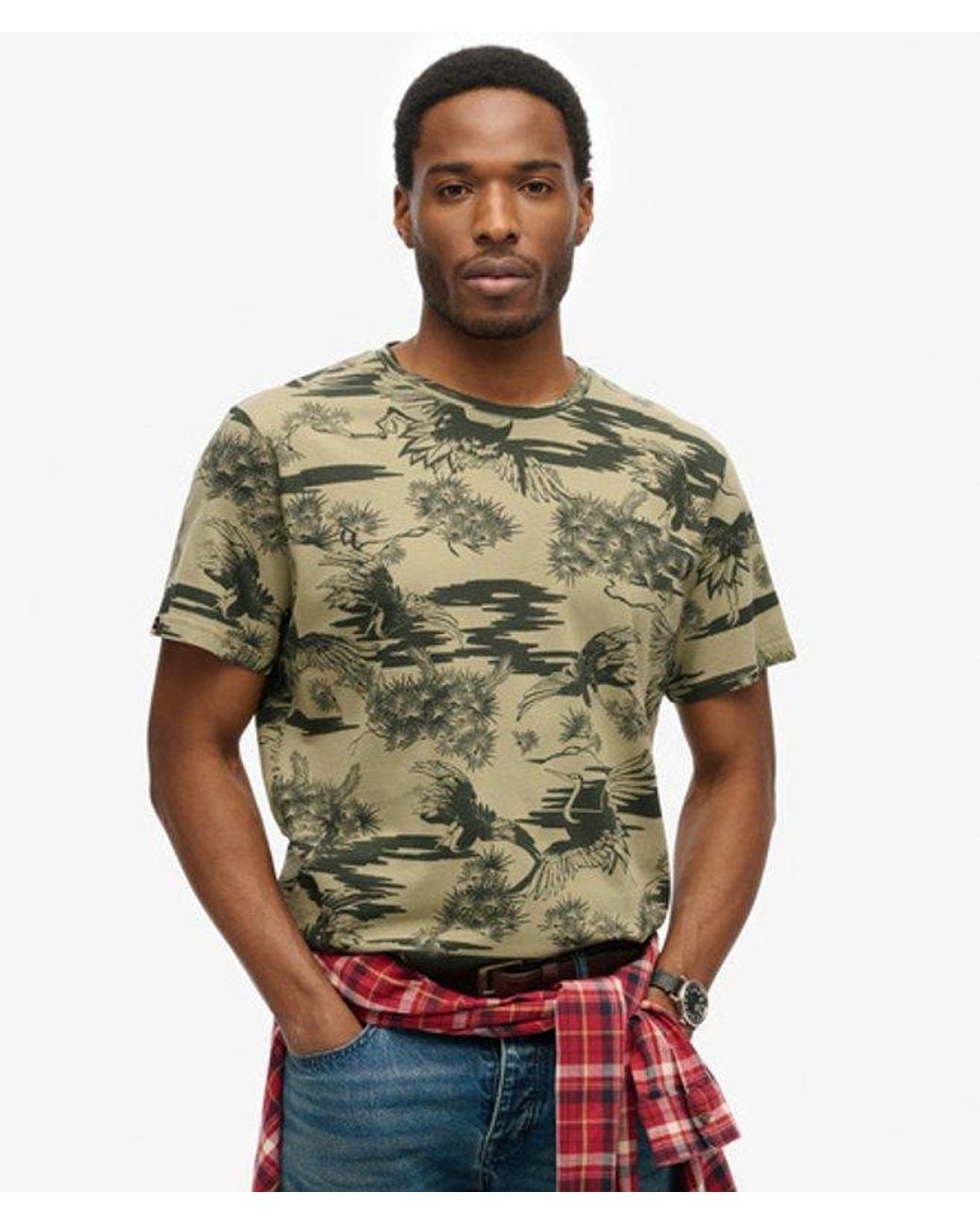 Superdry Green & Co Classic Essential Printed T-shirt for men