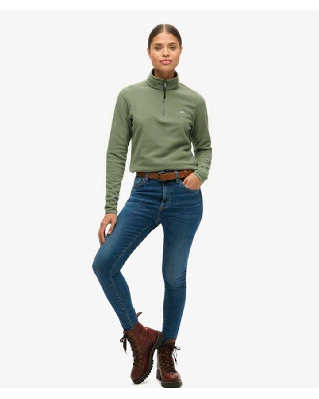 Superdry Green & Co Polar Fleece Half Zip Jumper