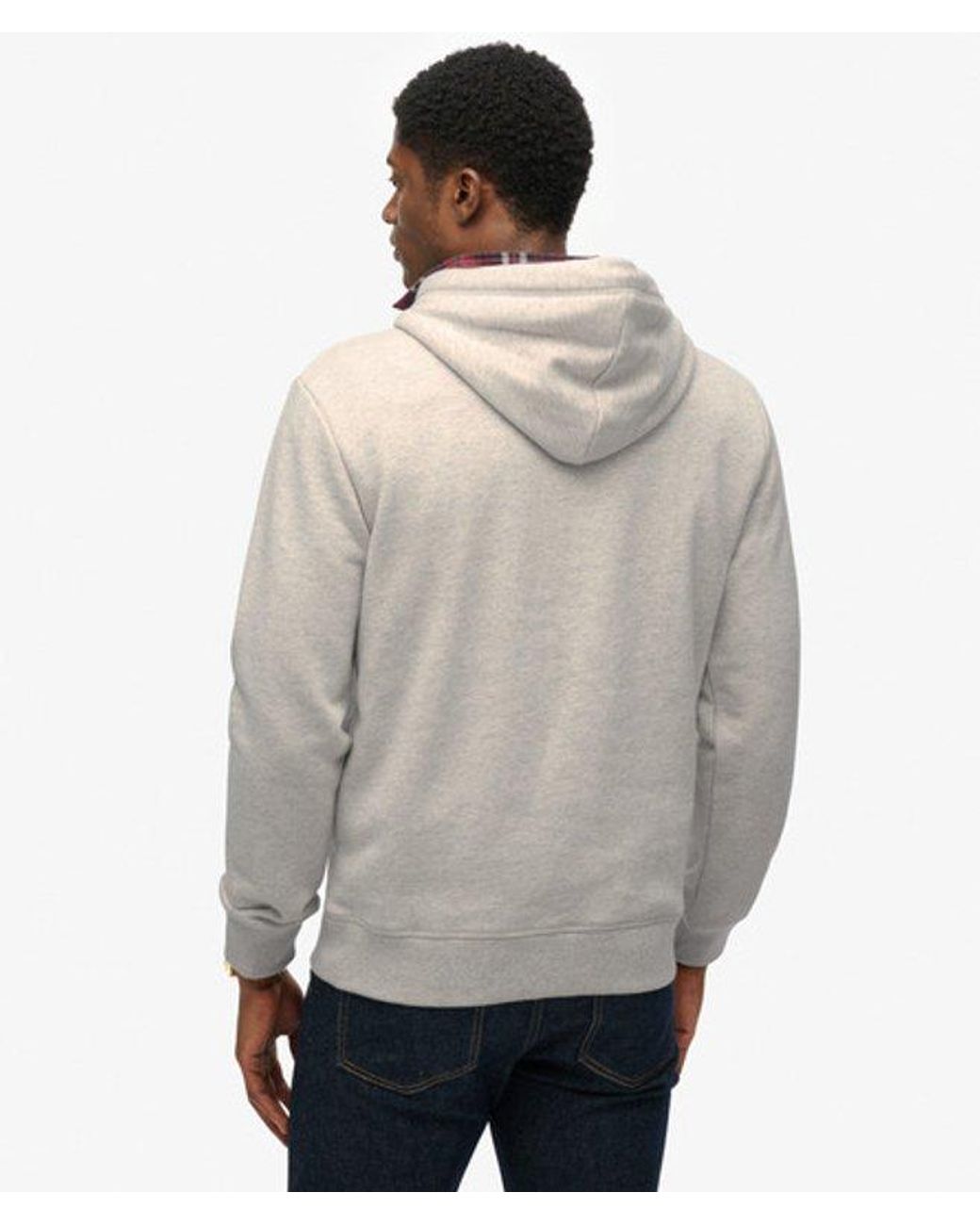 Superdry Gray & Co Essential Logo Hoodie for men
