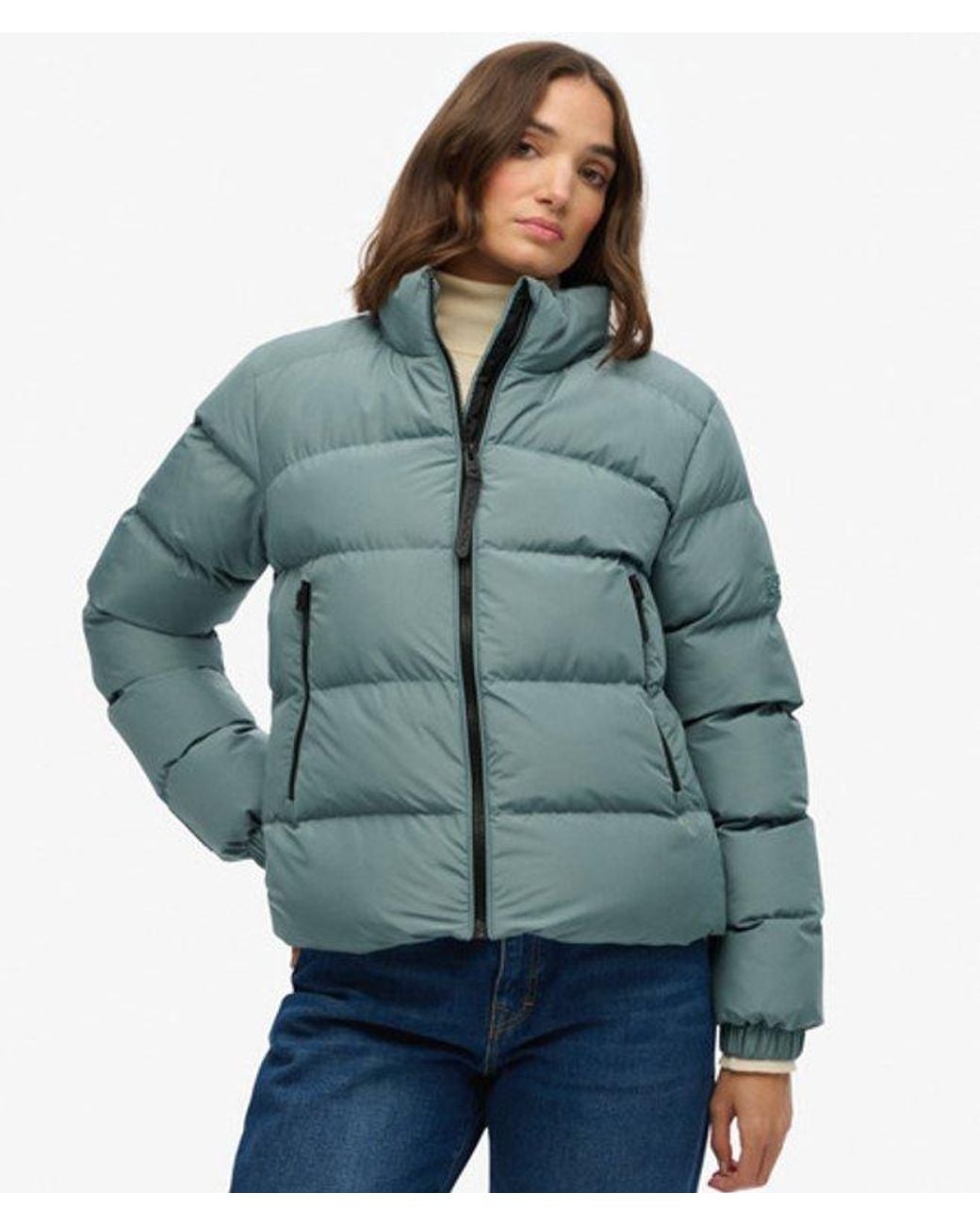 Superdry Blue & Co Non Hooded Sports Puffer Jacket
