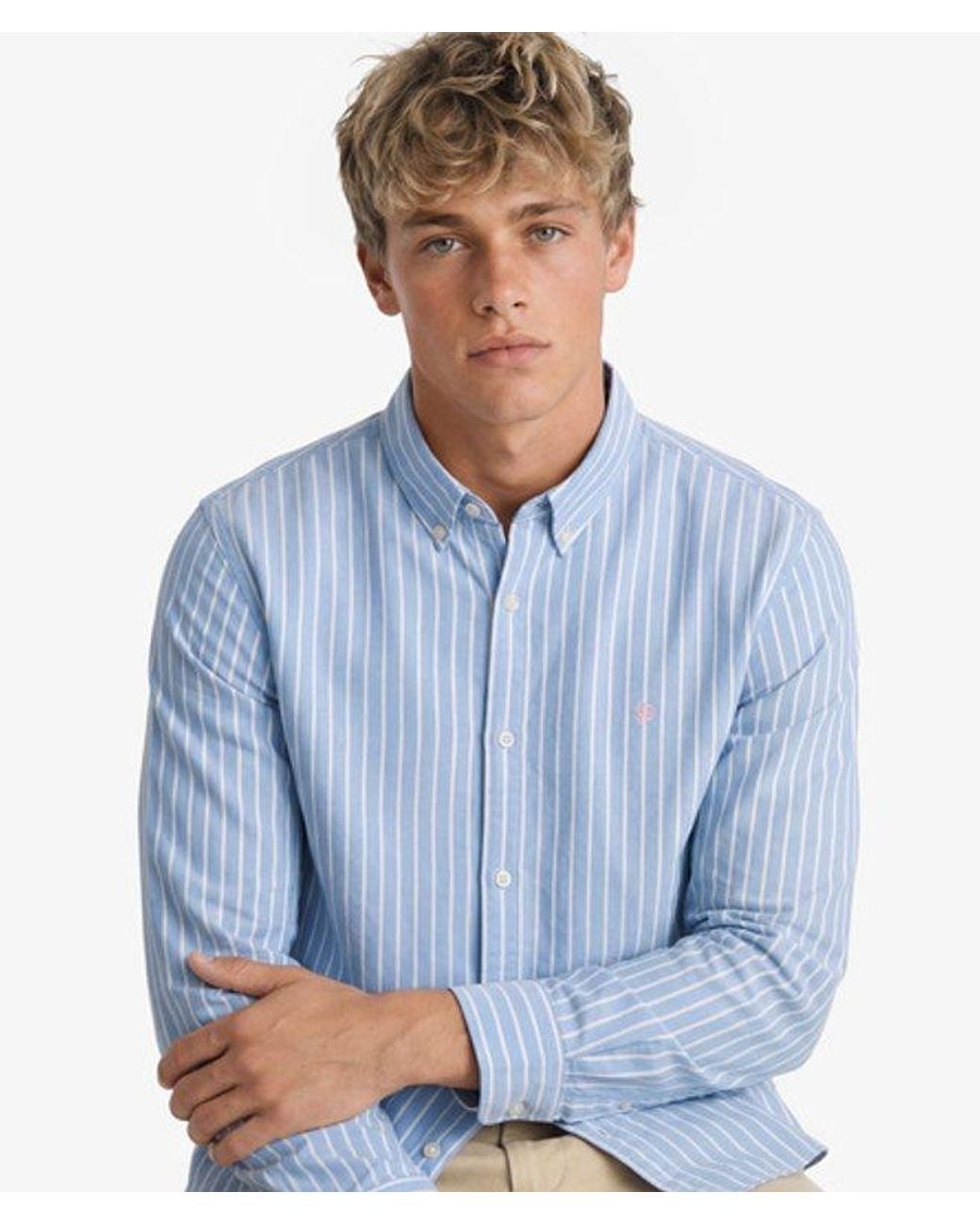 Superdry Blue & Co Classic Oxford Long Sleeve Shirt for men
