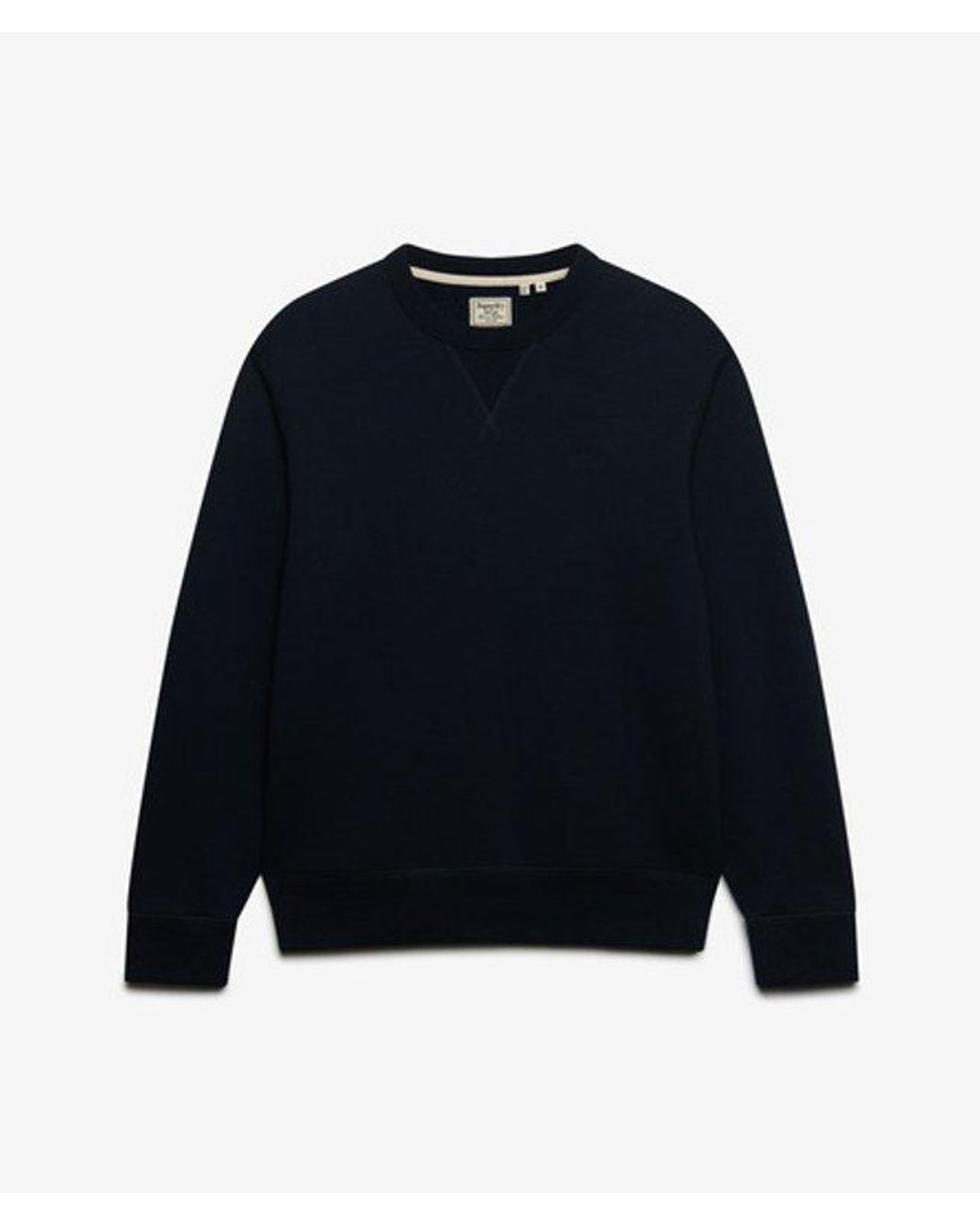 Superdry Blue & Co Essential Stacked Logo Crew Sweatshirt for men