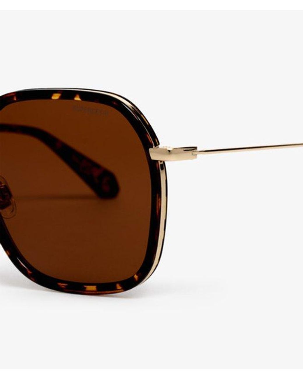 Femme Lunettes De Soleil Carrées En Métal Taille: 1Taille Superdry en coloris Brown