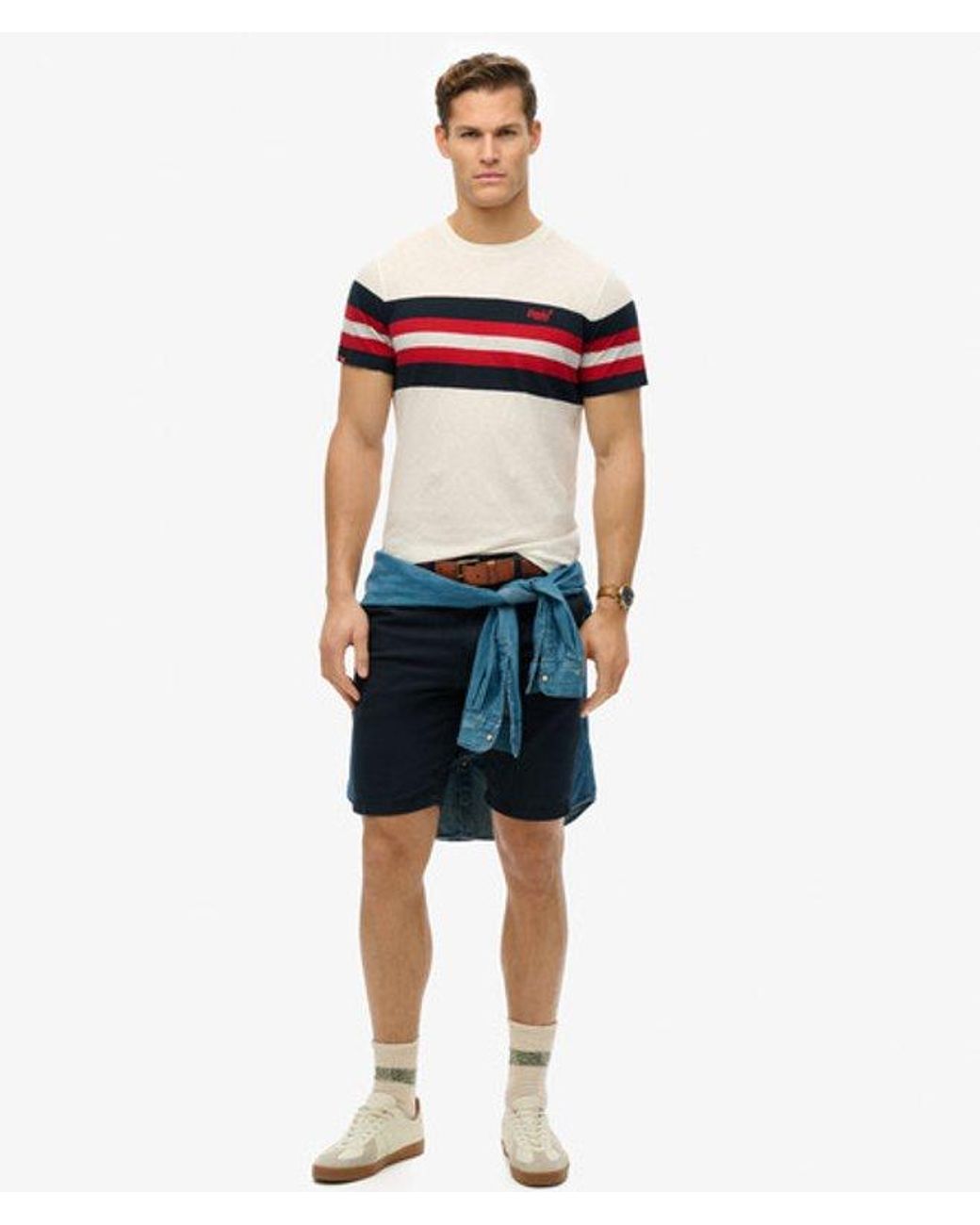 Superdry White & Co Essentials Stripe T-shirt for men