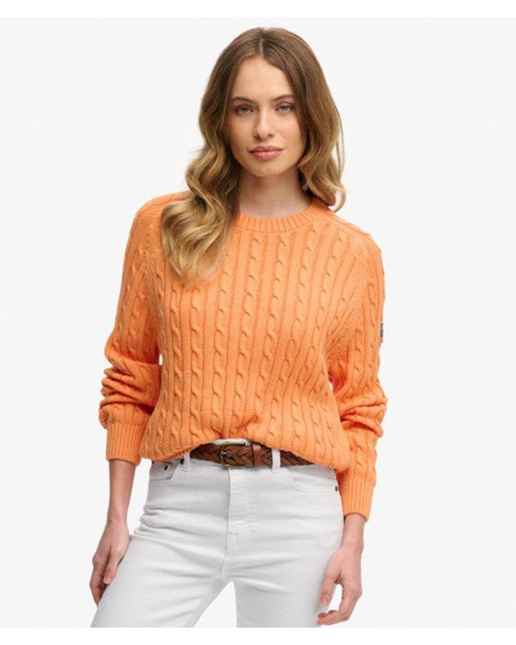 Superdry Orange & Co Slouchy Cable Knit Jumper