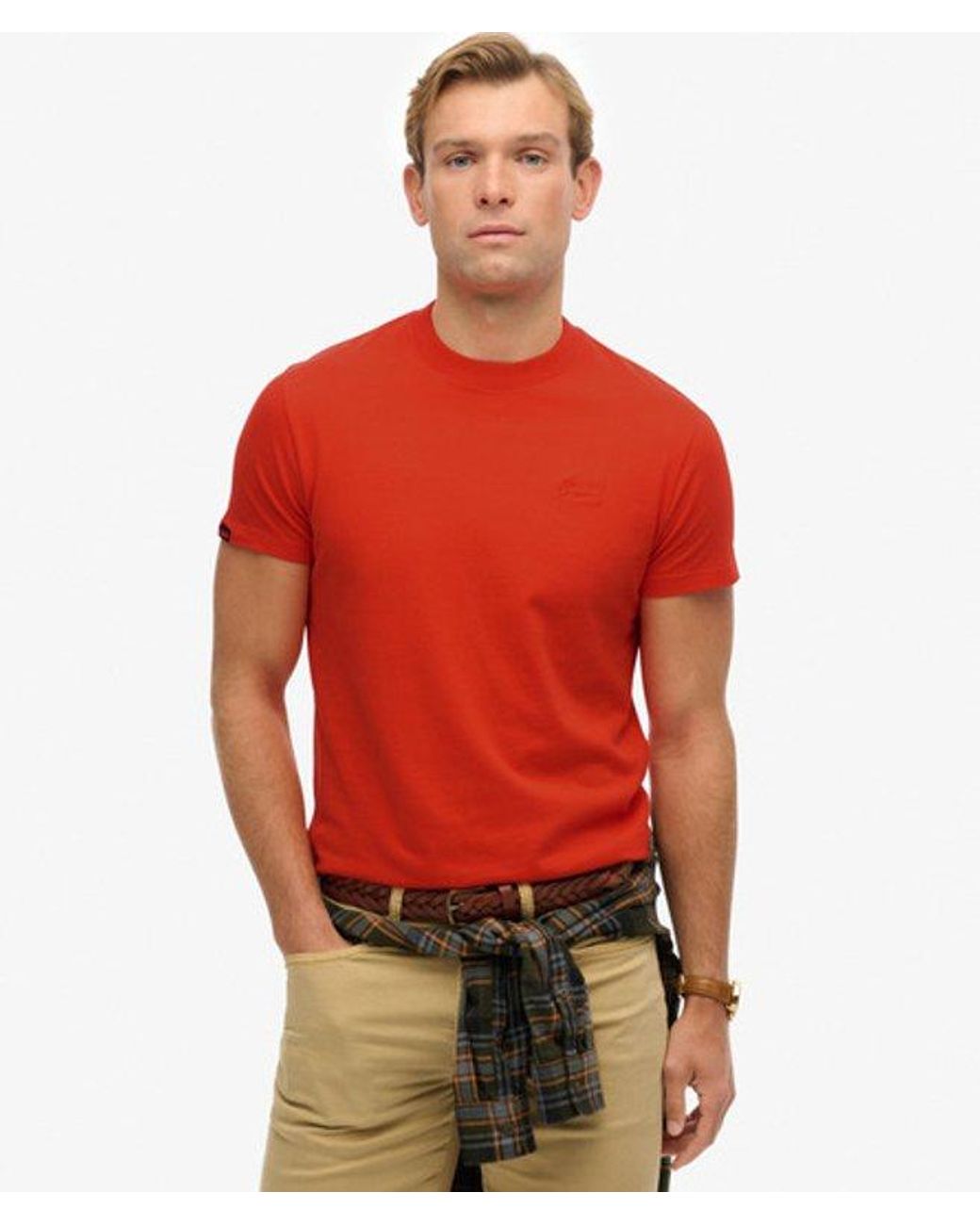 Superdry Red & Co Essential Logo T-shirt for men