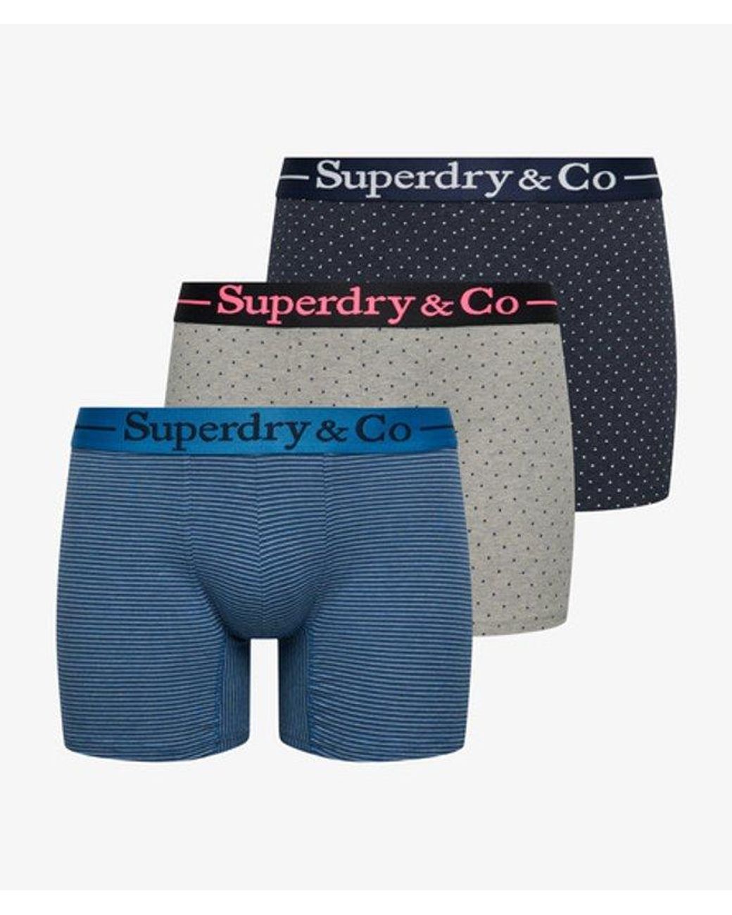 Superdry Blue Co Boxer Triple Pack for men