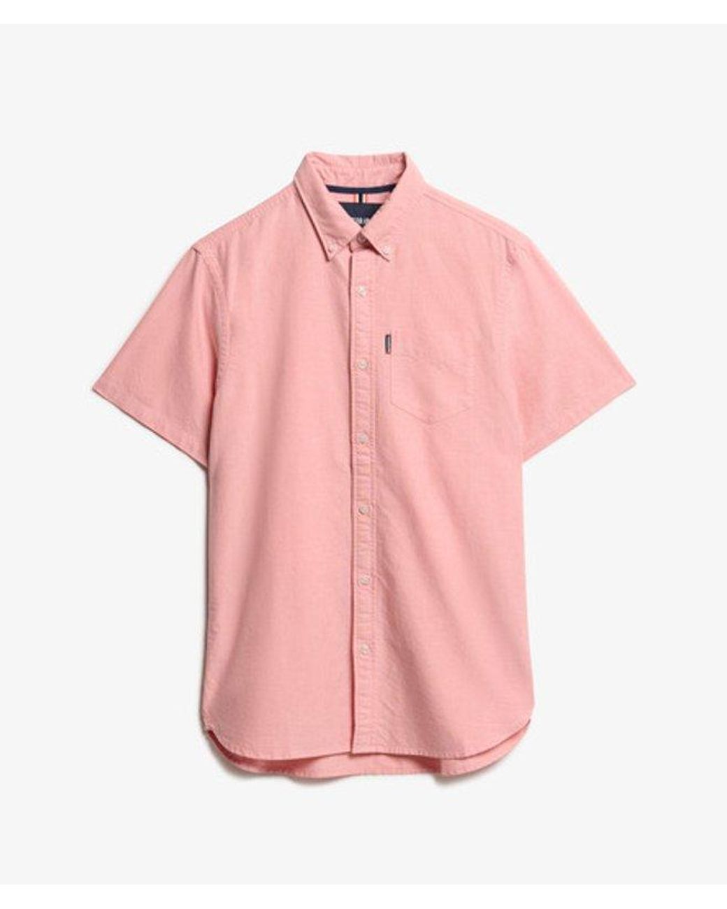 Superdry Red & Co Oxford Short Sleeve Shirt for men