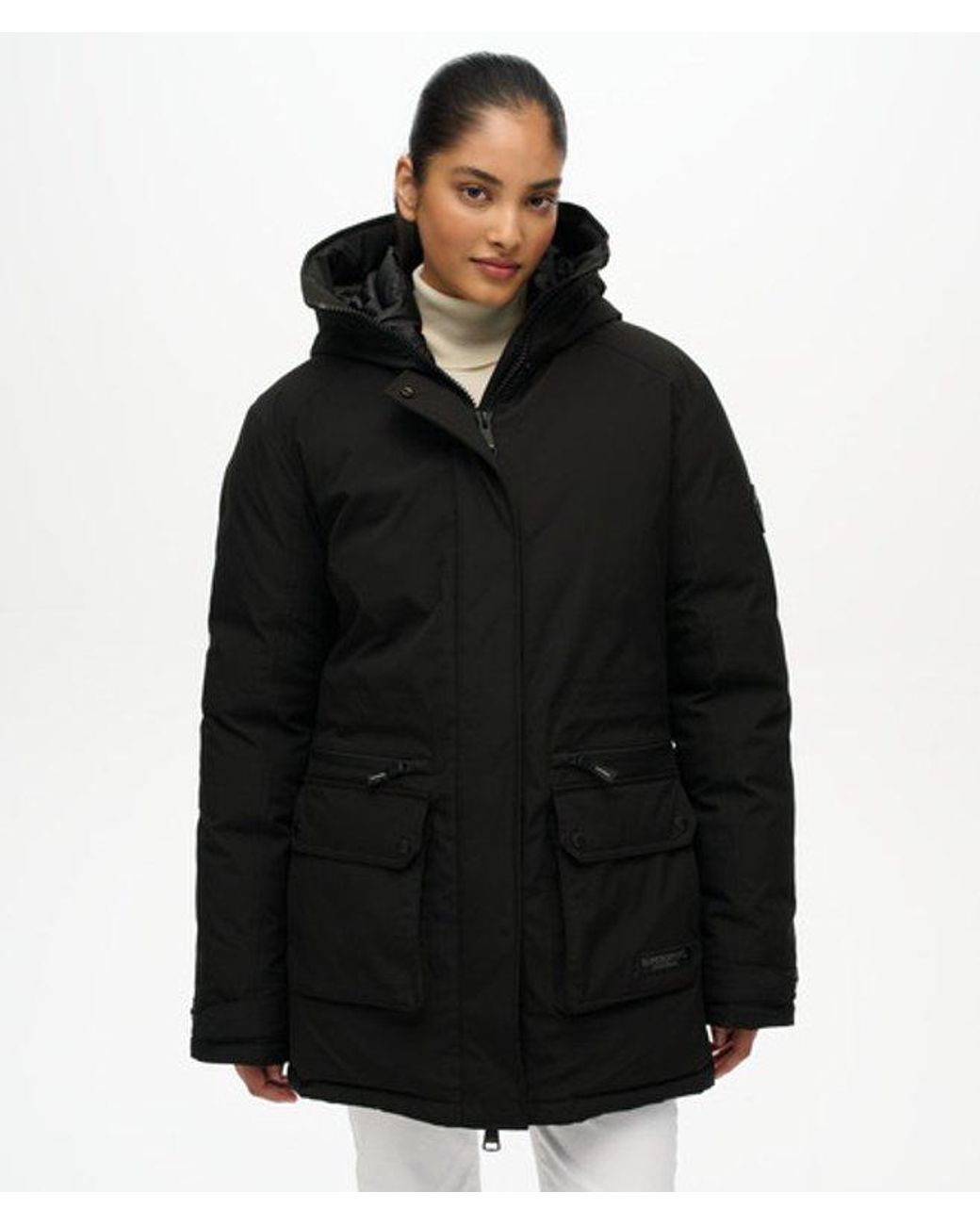 Superdry Black City Padded Parka Jacket