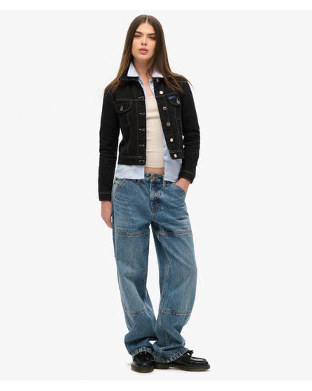 Superdry Black Workwear Cropped Jacket