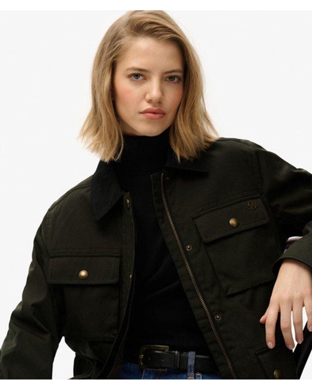 Superdry Waxjas in het Black