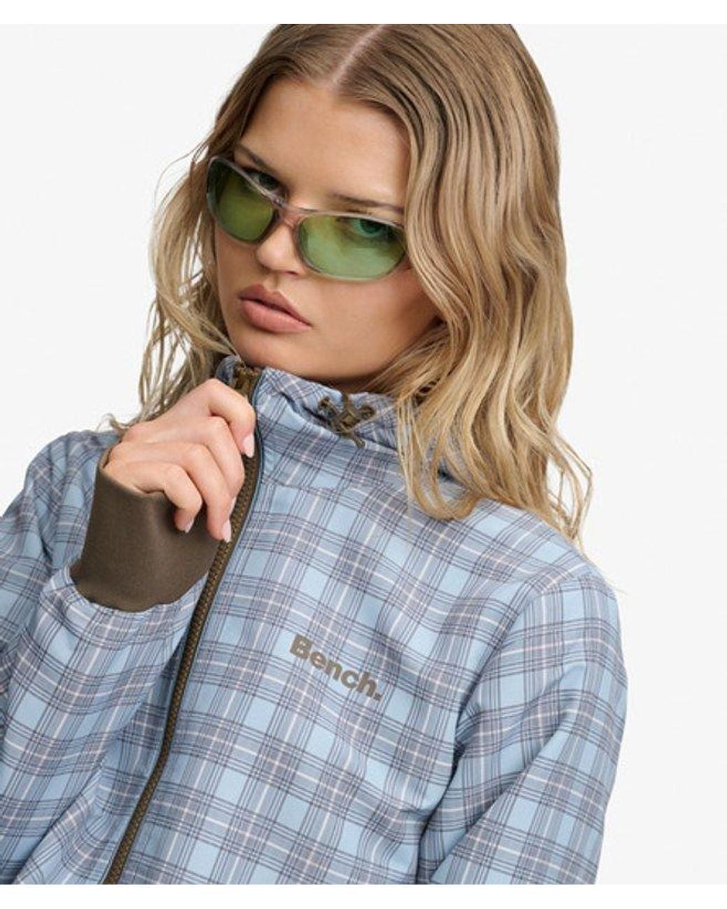 Superdry Blue Bench X & Co Bench Hooded Shell Zip Jacket