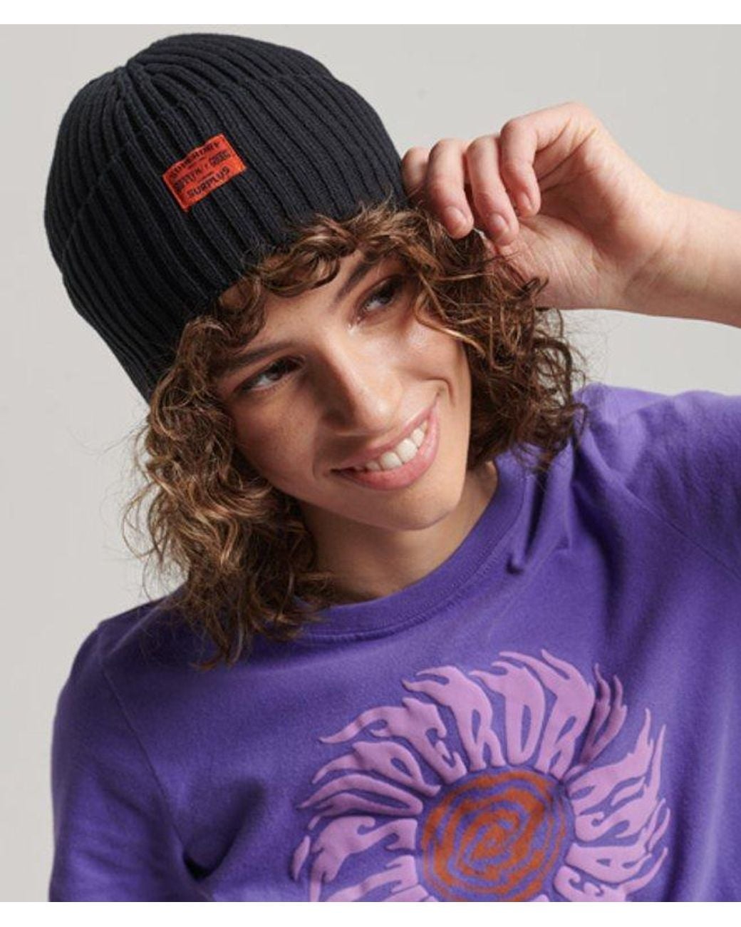 Superdry Black & Co Workwear Knitted Beanie