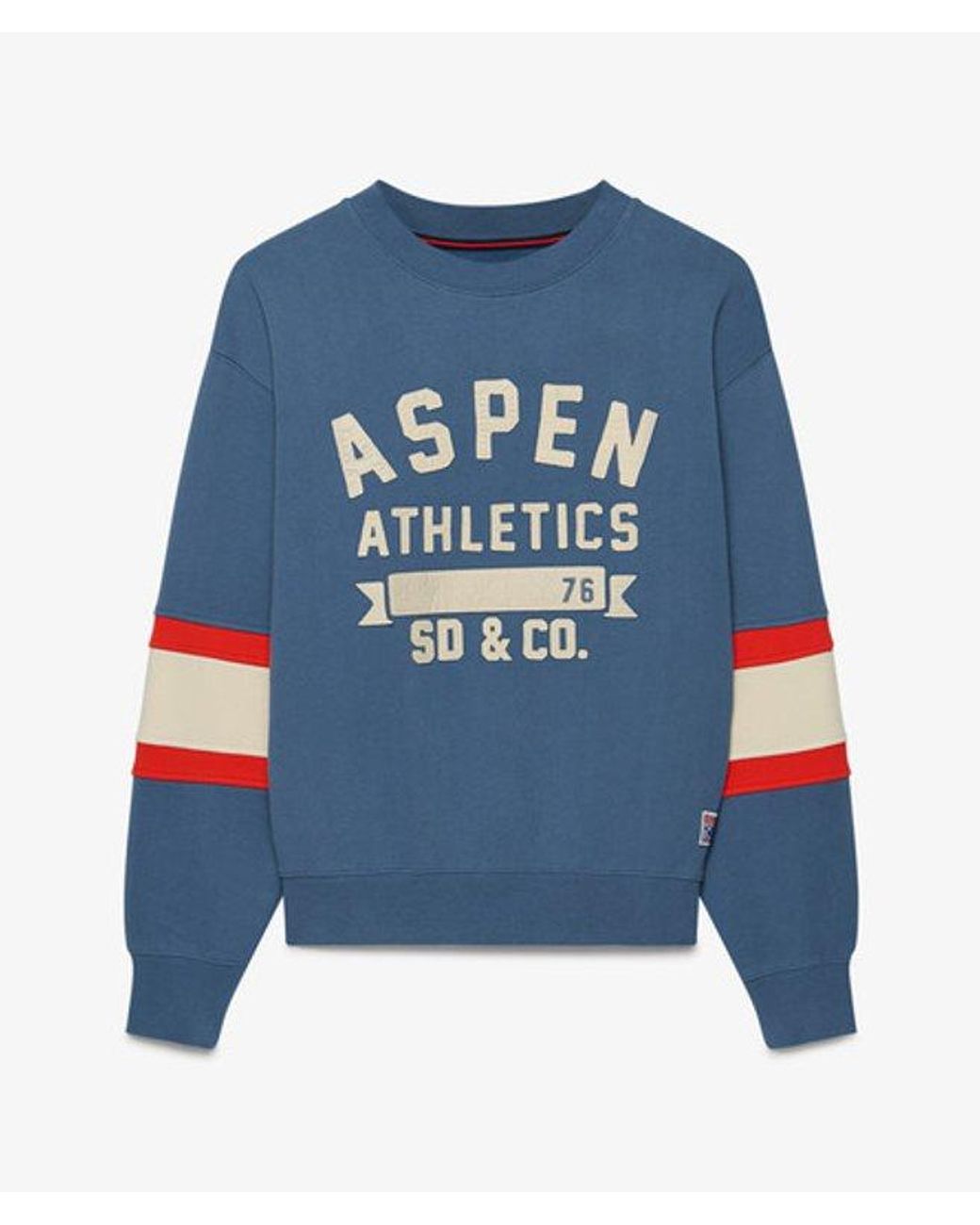Superdry Blue & Co Aspen Athletics Preppy Ski Sweatshirt