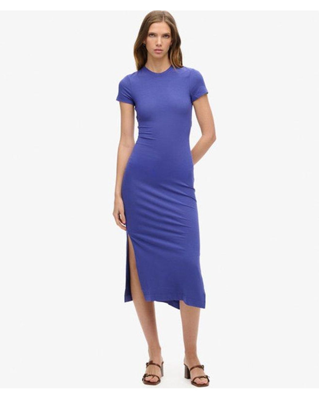Superdry Blue & Co Slim Fit Midi T-shirt Dress