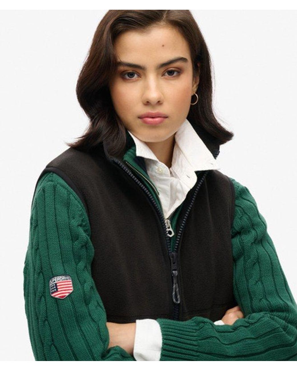 Superdry Green & Co Slim Fit Active Fleece Gilet