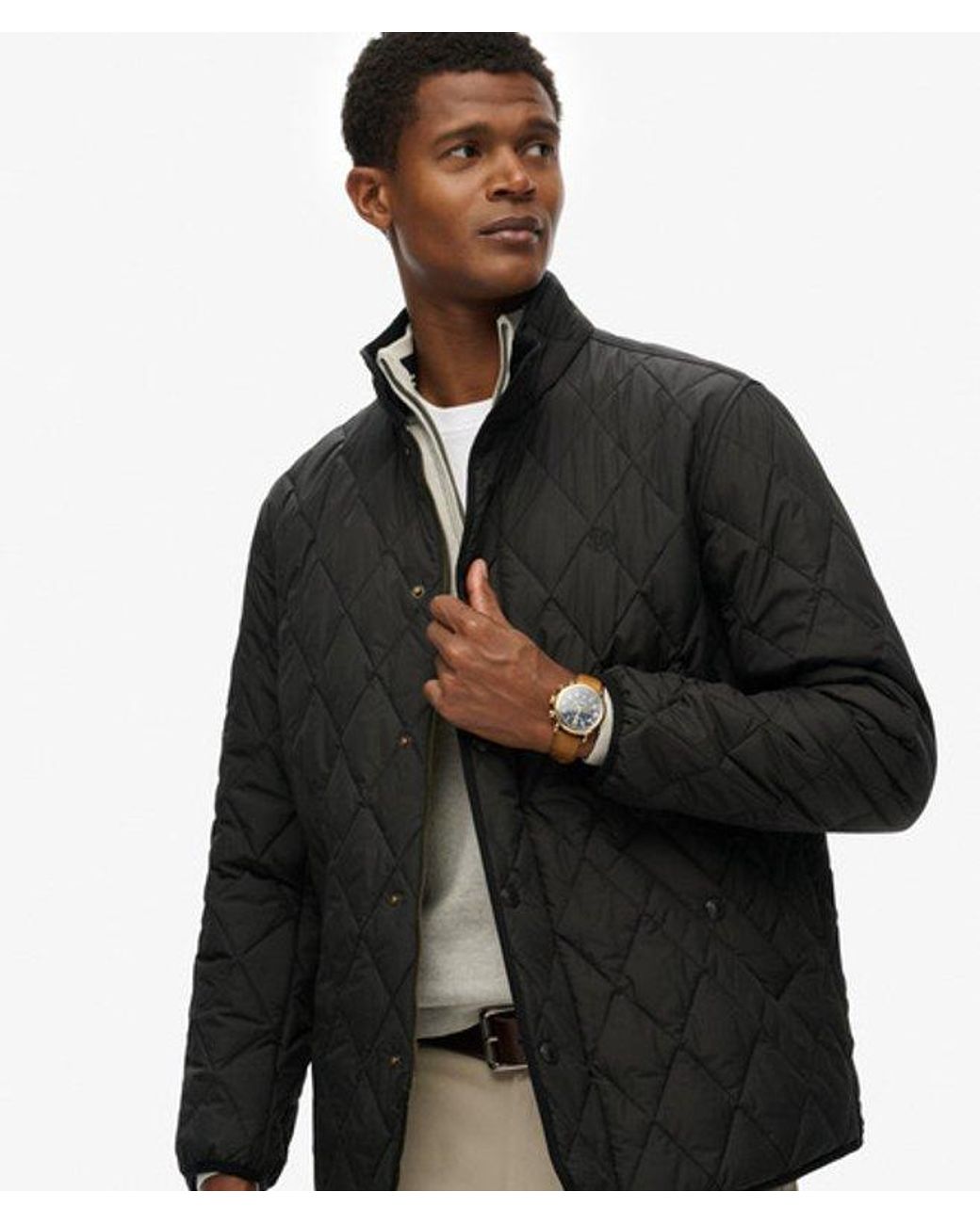 Superdry Black & Co Quilted Estate Jacket for men