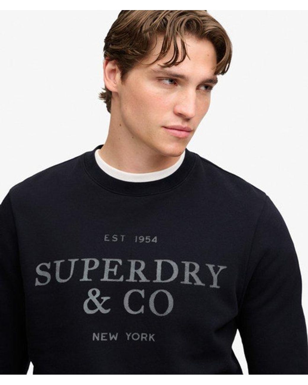 Superdry Blue & Co 1954 Company Relaxed Sweatshirt for men