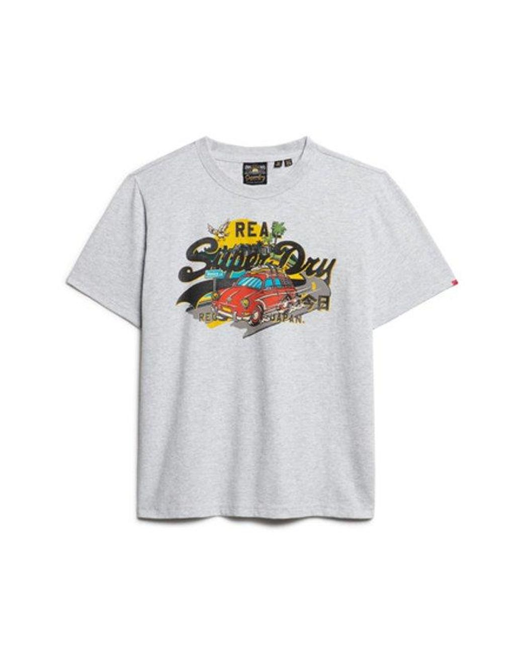 Superdry Gray La Graphic Relaxed Tee