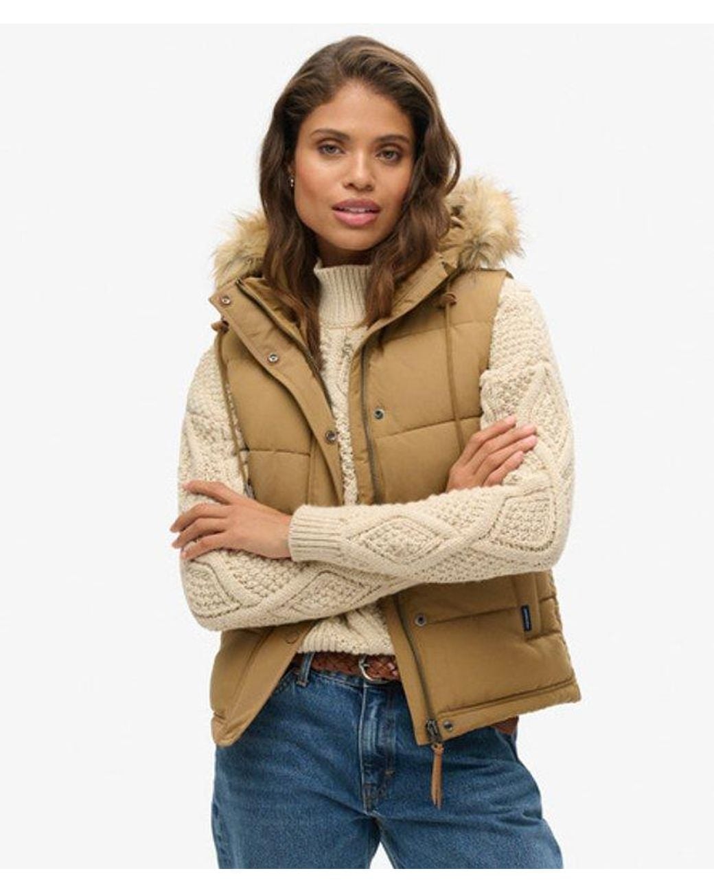 Superdry Natural & Co Everest Faux Fur Gilet