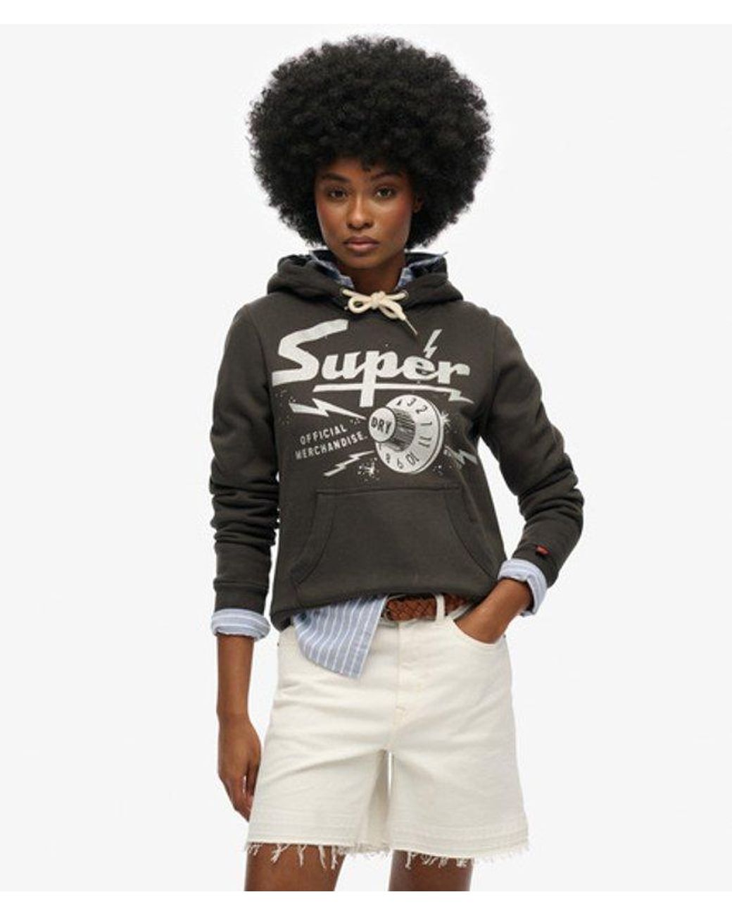 Superdry Black & Co Band Merch Hoodie