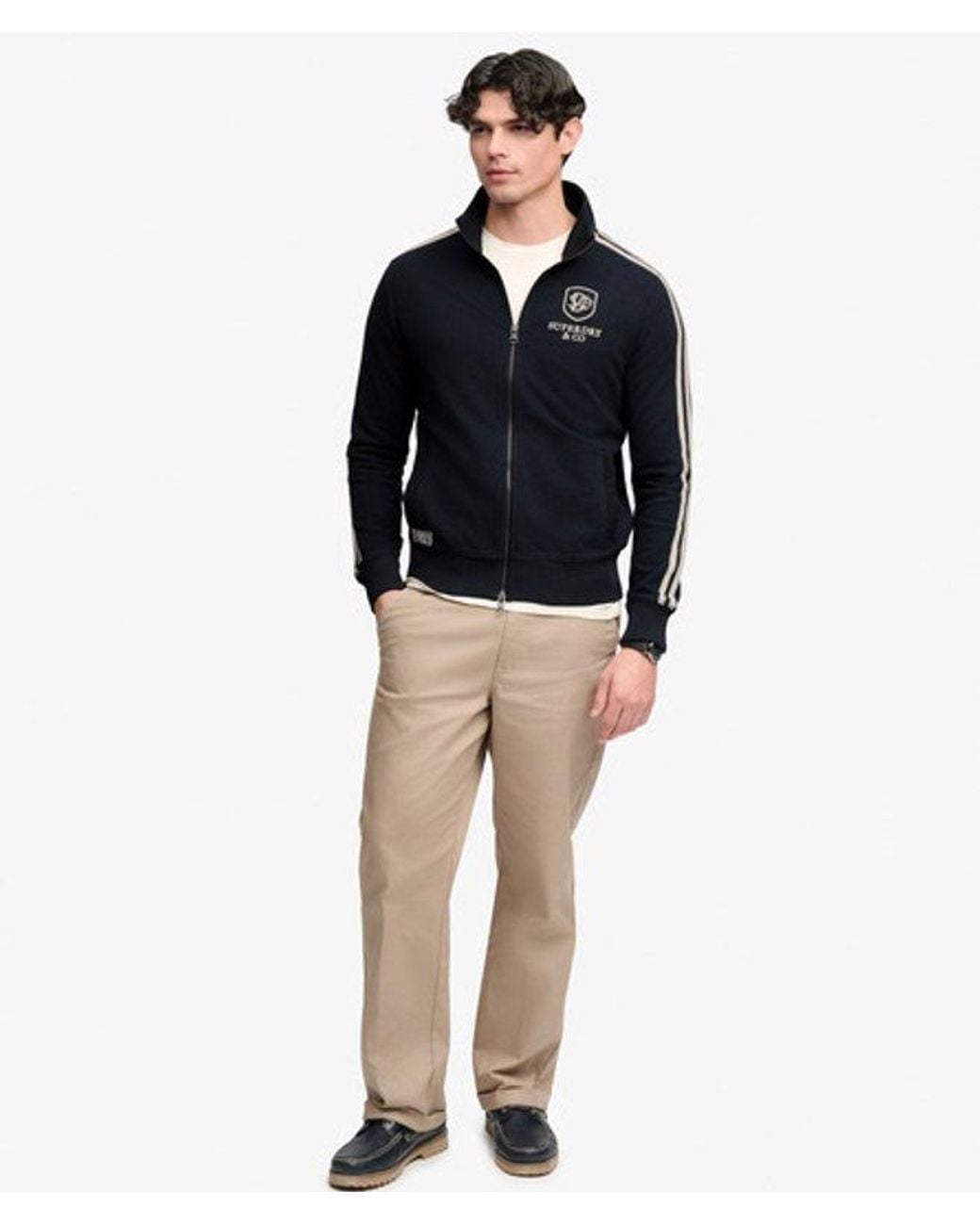 Superdry Blue & Co Essential Retro Track Top for men