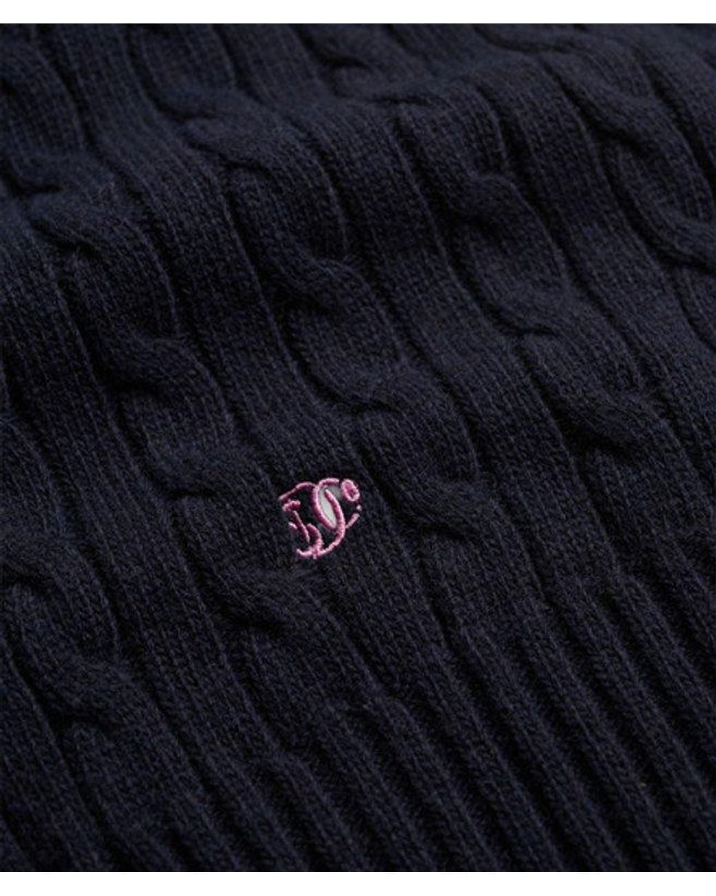Superdry Blue & Co Premium Cable Knit Scarf