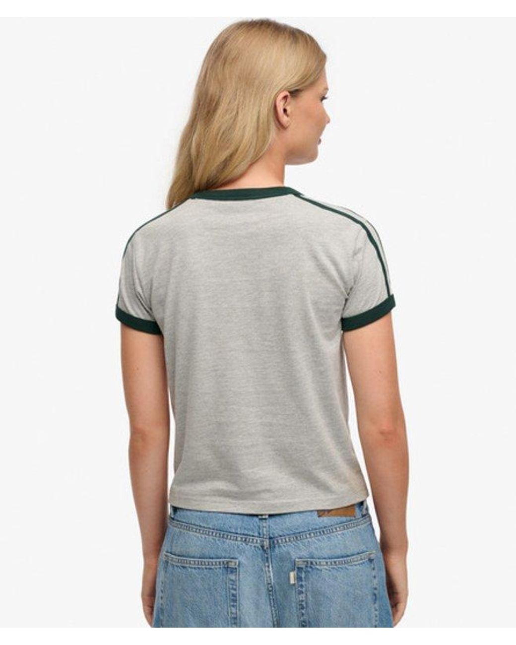 Superdry Gray & Co Athletic Essentials Graphic Ringer T-shirt