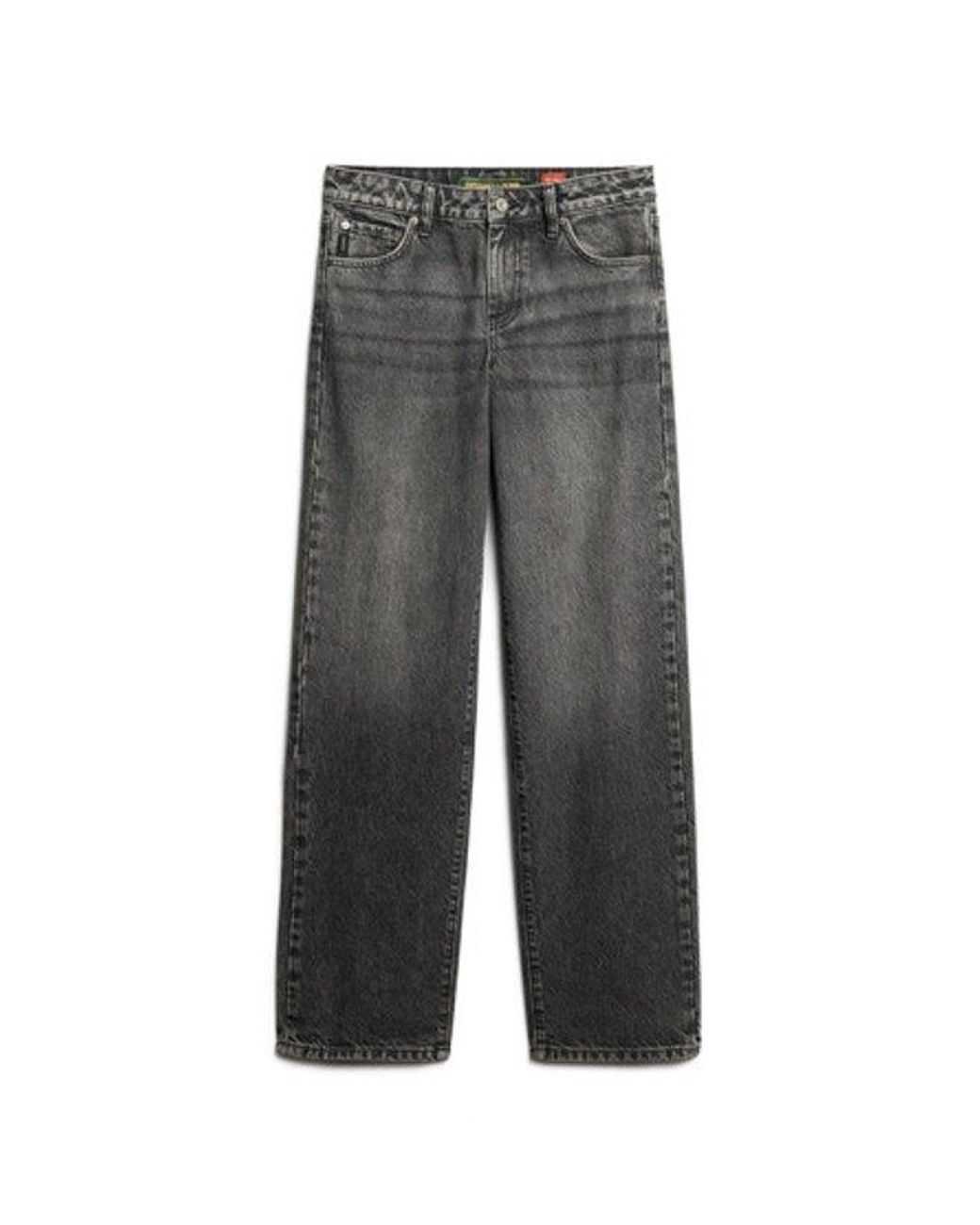 Superdry White & Co Mid Rise Wide Leg Jeans