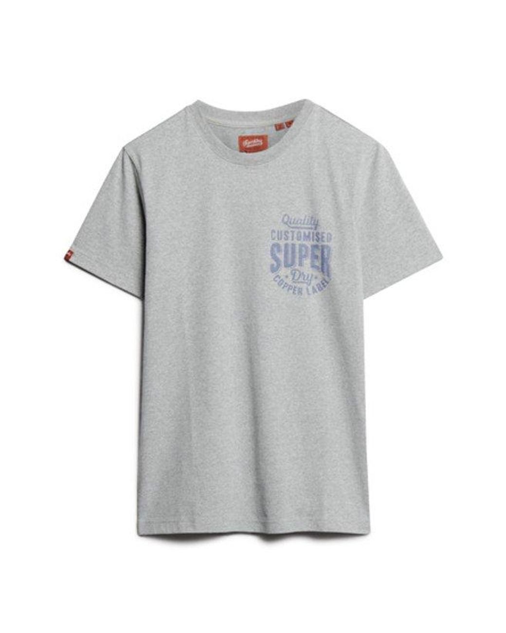 Superdry Gray & Co Copper Label Chest Graphic T-shirt for men