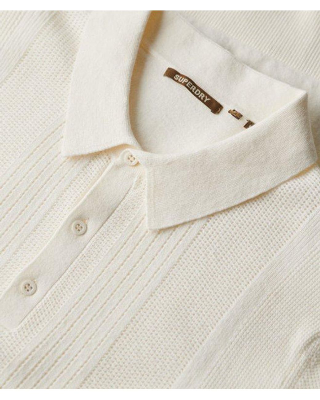 Superdry White & Co Short Sleeve Knitted Polo Shirt for men