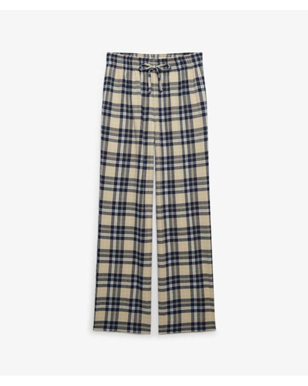 Superdry Gray & Co Cotton Check Elastic Trousers