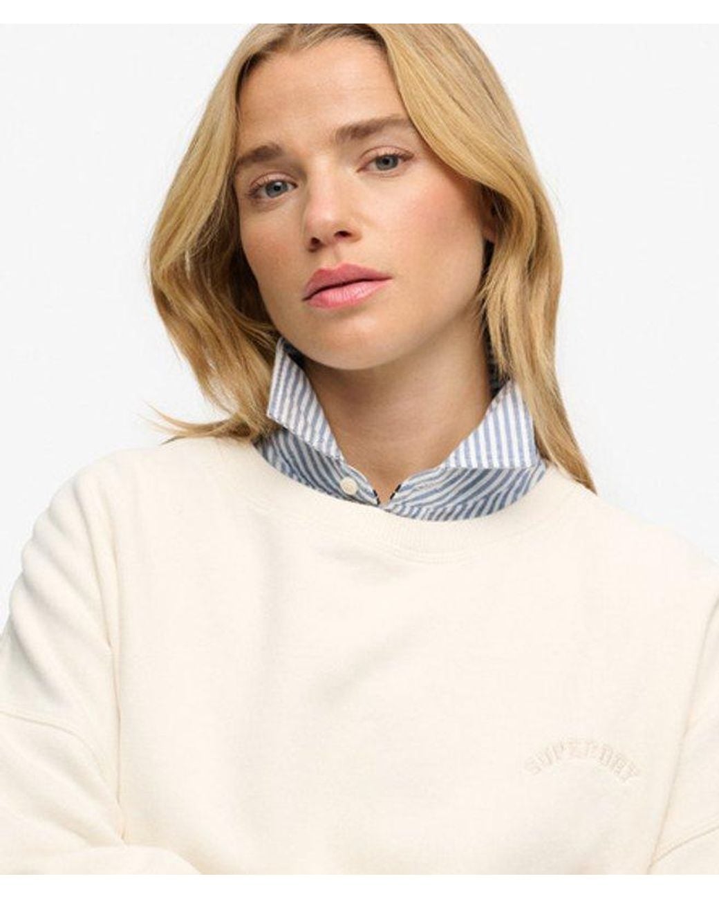 Superdry White & Co Essential Logo Crew Sweatshirt